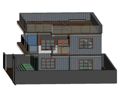 Shop and Residential Plan 3D model