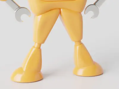 Simple Robot Low-poly 3D model