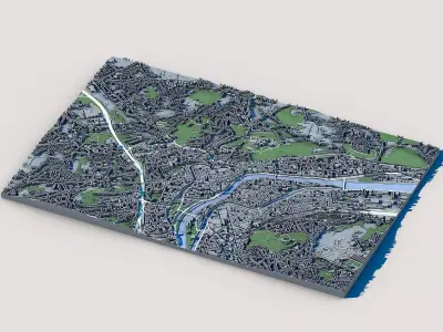 Liege Cityscape Belgium Historic European City  3D model