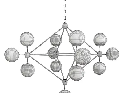 Pluto Chandelier Low-poly 3D model