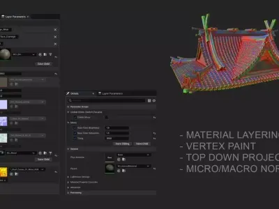 Mountain Temple Low-poly 3D model