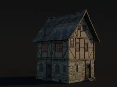 Fantasy Medieval House 05 3D model
