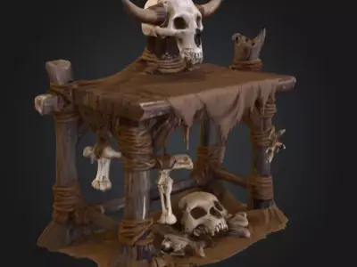 Orc Altar Low-poly 3D model