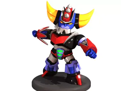 Chibi Goldorak-STL 3MF Multicolor File 3dprint 3D print model