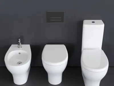 GALASSIA Eden WC art 7213 art 7214 art 7217 Low-poly 3D model