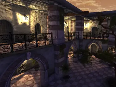 Villa Toscana Low-poly 3D model