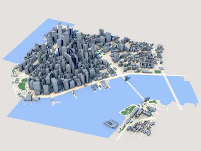 New York City in New York State USA 3D model