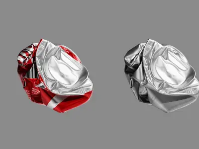 Crushed Soda Can 06 3D model