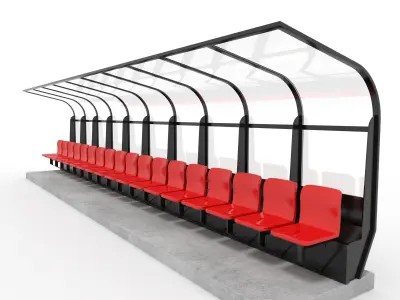 Soccer Bench 01 3D model