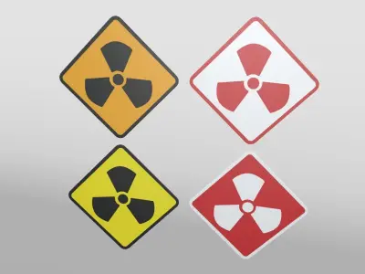 Diamond Shaped Sign Low-poly 3D model