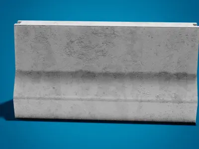 Traffic barriers Low-poly 3D model Low-poly 3D model