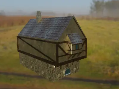 Medieval House Low-poly 3D model