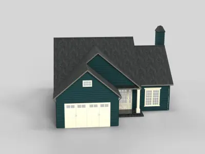 British House Design 05T3 Low-poly 3D model