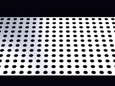 Perforated panel with 24 percent opening 25O67 3D model