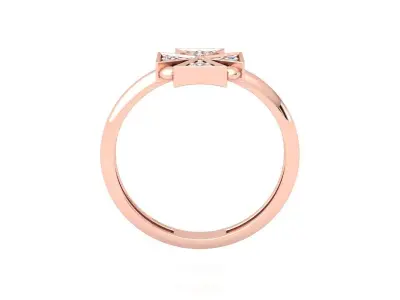 Light Weight Diamond Ring 3d Model and Render  3D print model order
