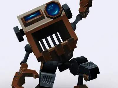 3DRT - Chibii-robot-14 Low-poly 3D model