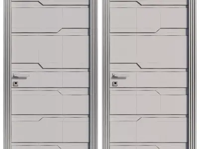 Entrance door set267 3D model