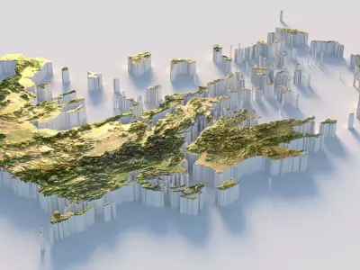 Greece Terrain Country 3D model
