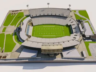 Milan Puskar Stadium Low-poly 3D model