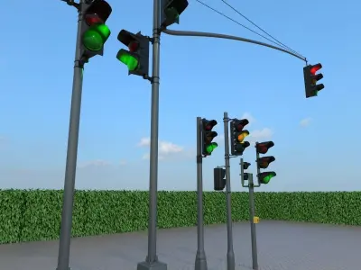 street elements collection 3D model