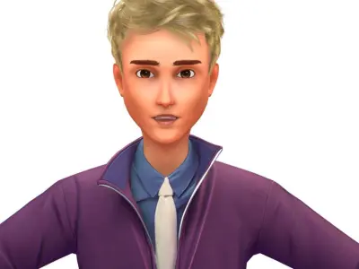 Cartoon Low Poly Style Avatar 019 Low-poly 3D model