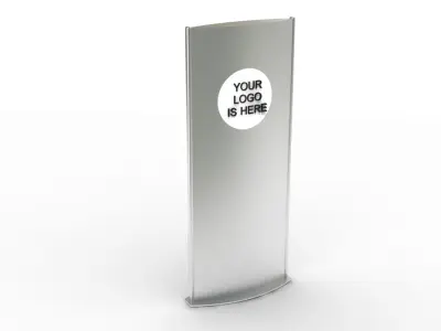 Chrome Signboard Free 3D model