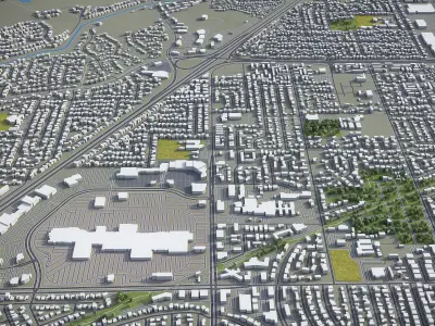 Fairfield  Low-poly 3D model