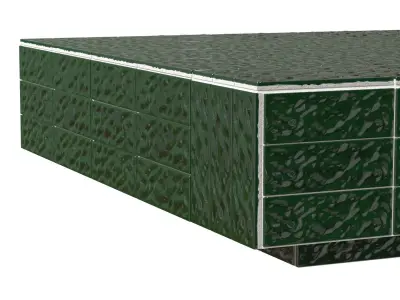 Ampm square ceramic garden side table dendi  3D model