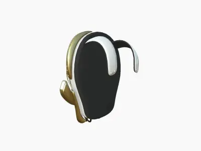 SciFi Backpack D01 White Gold - Fashion Character Design Low-poly 3D model