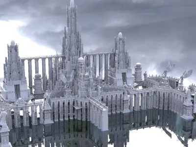 Final Fantasy High fantasy City ocean 3 3D model
