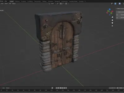 Medieval Gateway Collection Low-poly 3D model