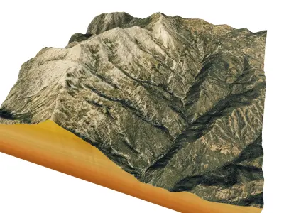 Mount Nebo 3d terrain model Low-poly 3D model