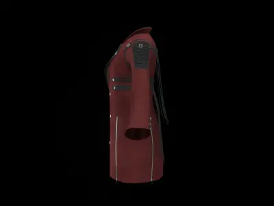 Red Leather Jacket Low-poly 3D model