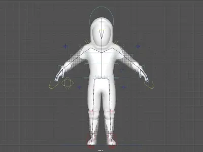 Hazmat Suit Rig Low-poly 3D model