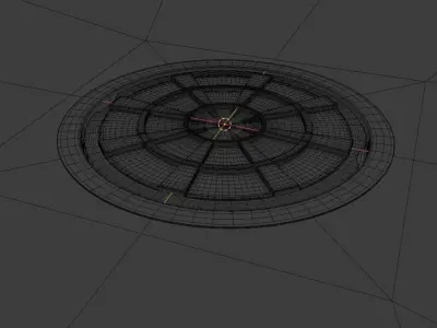Manhole star wars force awakens cover 3D model