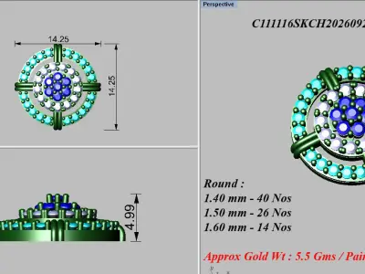 Pendants Collection indian jhumka 3D print model