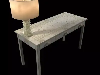 wisteria moorish desk white decorators lighting cinder table lam 3D model