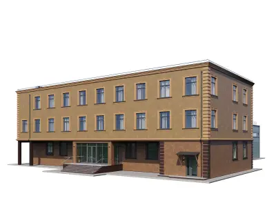 Factory building V1 3D model