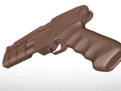 Future Pistol 16mm Sci-Fi 3D Print 3D print model