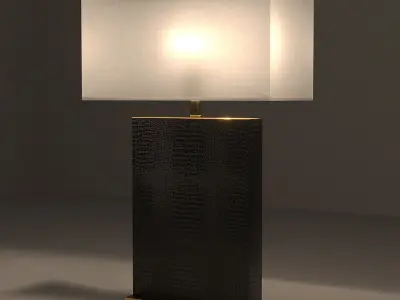 Leather Table Lamp 3D model