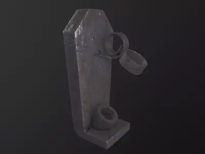 Torch Holder 3D Model Low-poly 3D model