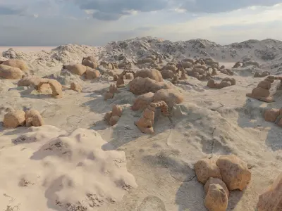 Land-Focus on the Visuals-3D model showcases landscape 3D model