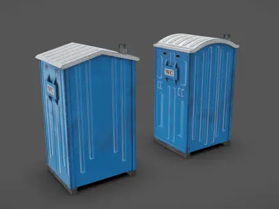 Portapotties Low-poly 3D model