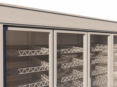 Refrigerator 4 door 3D model