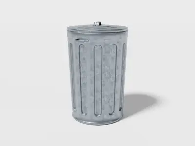 Street trash can Low-poly 3D model buy