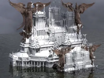 Victorian Angel towers collection 1 3D model