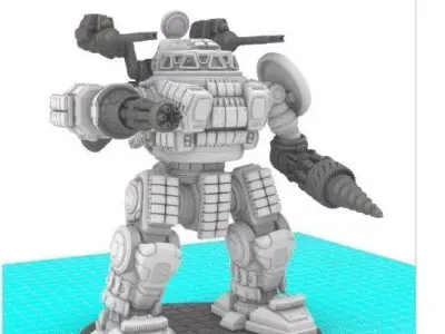 28mm Dwarf Mech - The Burrows Ripper Special 3D print model