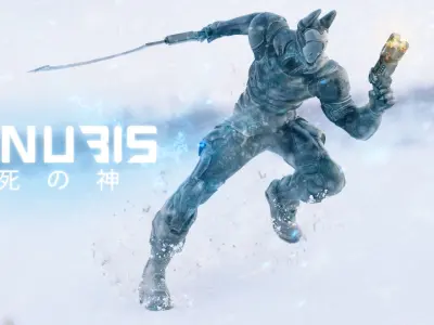 LOW POLY ROBOT -  ANUBIS  Low-poly 3D model