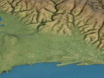 Beirut - Topography Terrain 3D City 3D Model Pack