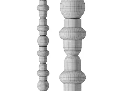 Column Alabaster Floor Lamp 3D model